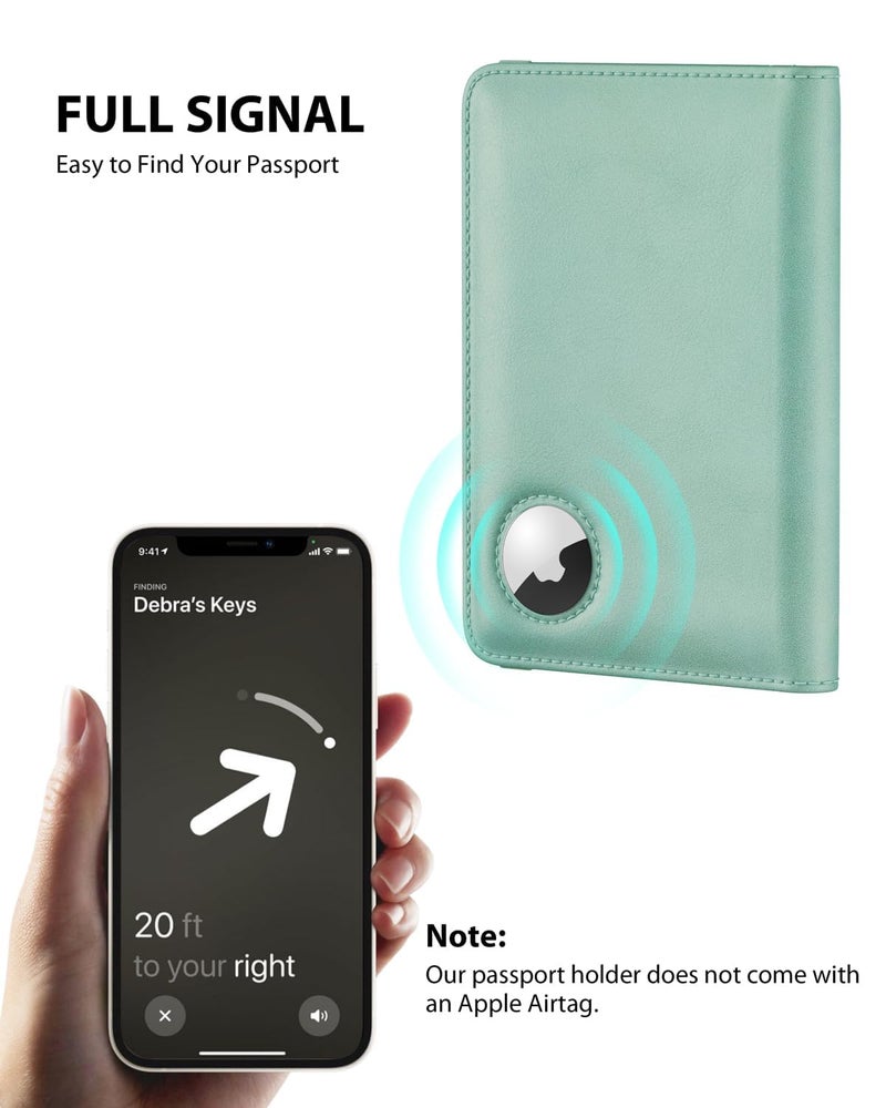 حامل جواز سفر مزود بحماية RFID - أسود - Image 3