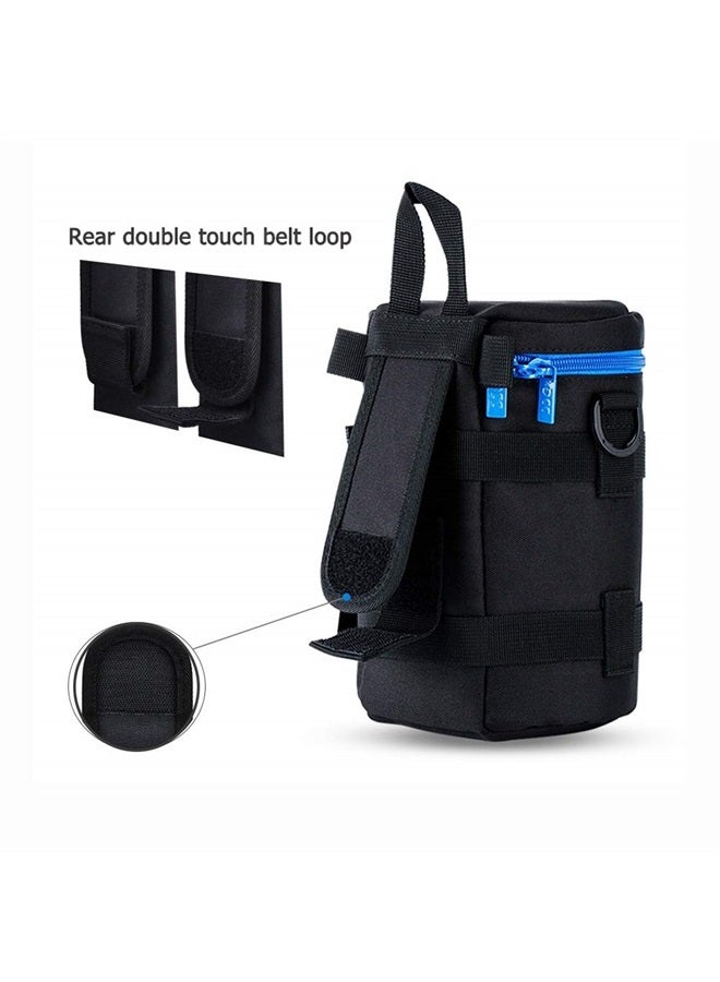 JJC Camera Lens Pouch Case for Canon EF 70-200mm EF 28-300mm EF 70-300mm Nikon Nikkor AF-S 70-200mm AF 80-200mm & More, Zipper Polyester Lens Protective Bag Interior Size 4.3x7.5” - Image 2