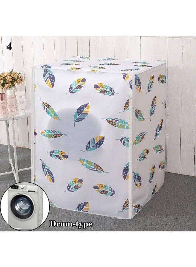 Multi-colored and shaped washing machine cover - high-quality waterproof, protection against moisture and dust, waterproof washing machine cover, automatic washing machine cover with random design - Image 5