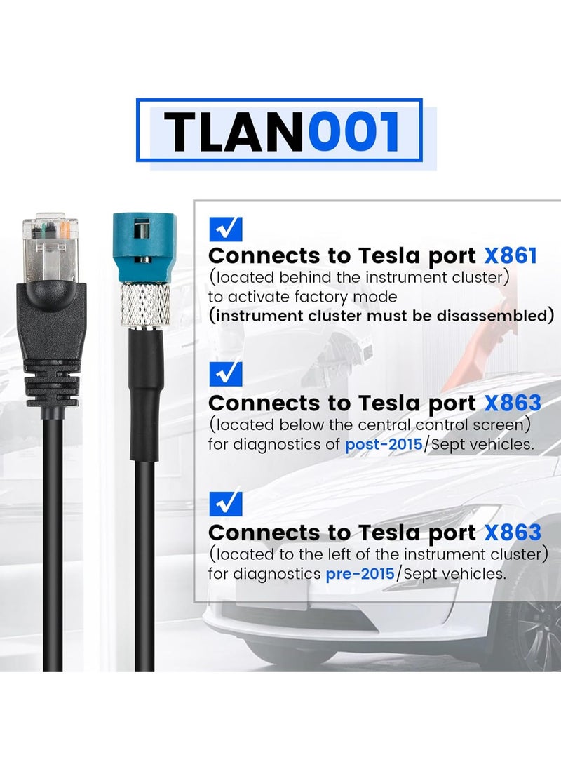 Autel Original Tesla Diagnostic Cables Set for Tesla S & Tesla X Model, Tesla OBD2 Diagnostic Tools Adapter MaxiSYS 909, 919,908SPro, Elite,Elite II,Ultra Tablets  - Image 3