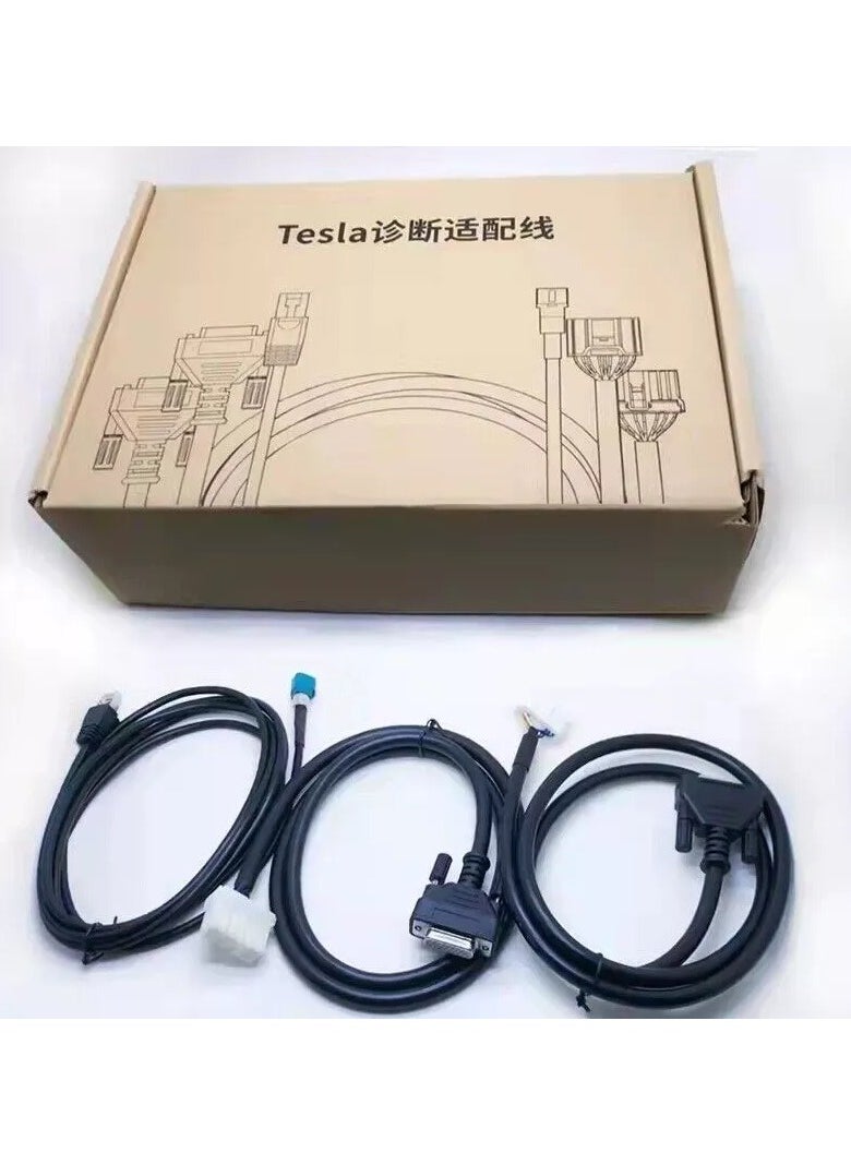 Original Tesla Diagnostic Cables Set for Tesla S & Tesla X Model, Tesla OBD2 Diagnostic Tools Adapter MaxiSYS 909, 919,908SPro, Elite,Elite II,Ultra Tablets