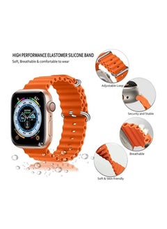 ELTRAZONE Sport New Silicone Band Compatible with Apple Watch Ultra Ocean 42/44/45/49mm Strap for iWatch Series Ultra 8 7 6 5 SE  - Image 4