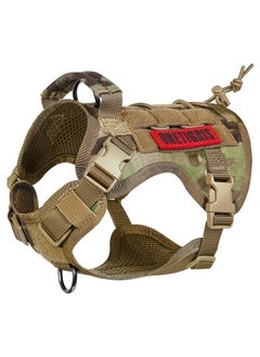 OneTigris Tactical Dog Harness Vest,No-Pull Service Dog Vest with Hook & Loop Panels,Adjustable Dog Vest Harness for Walking Hiking Training(Camo,XS)  - Image 1