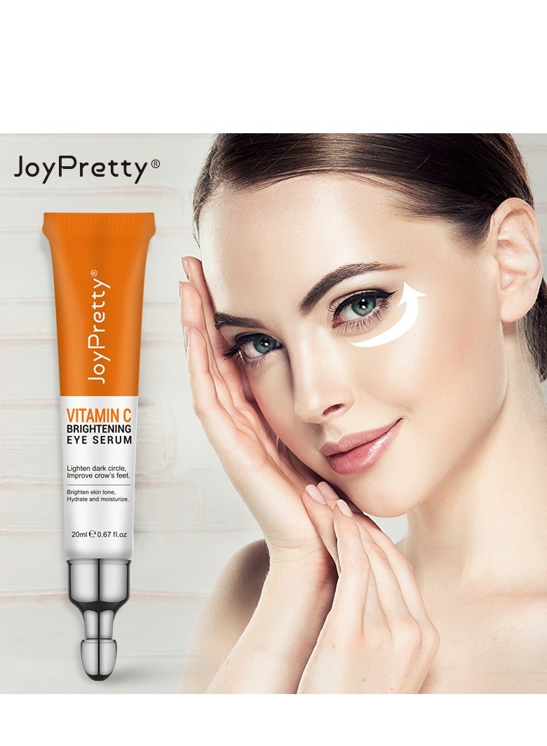 JoyPretty Vitamin C Brightening Eye Serum, Eye cream, Anti Aging Serum with Vitamin C, for Reduce Fine Lines, Wrinkles, & Dark Circles, Under Eye Cream For Puffiness And Bags (20g ) - Image 2