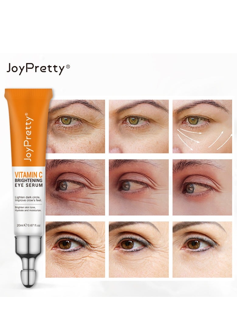 JoyPretty Vitamin C Brightening Eye Serum, Eye cream, Anti Aging Serum with Vitamin C, for Reduce Fine Lines, Wrinkles, & Dark Circles, Under Eye Cream For Puffiness And Bags (20g ) - Image 5