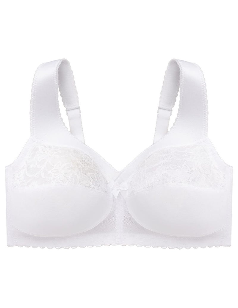 Glamorise Full Figure Plus Size MagicLift Original Support Bra Wirefree #1000 White - Image 4