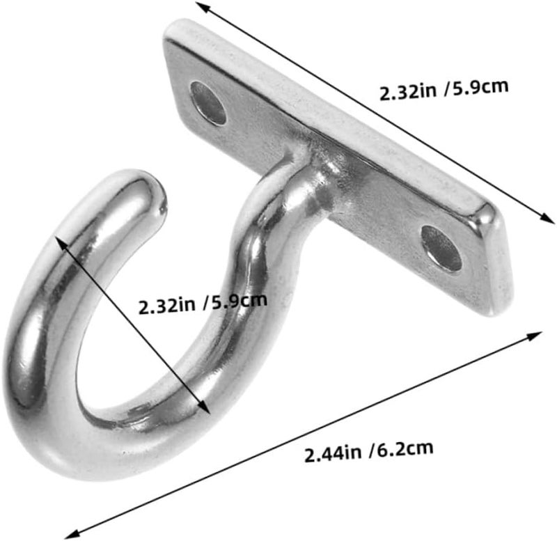 Stainless Steel 304 Wall Mount Hook 10mm Screw Ceiling Hook for Coat Hat Towel Holder Indoor Outdoor Utility Hanging in Bathroom Kitchen Garage - Image 2