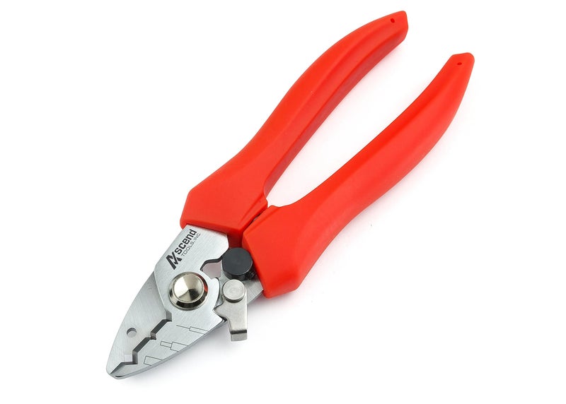 Ascend Tools 55 inch Three Hole Fiber Optic Stripper for Cable Splicing Cable Preparation Stripping Jacket Buffer and Cladding from Fiber Core - Image 2