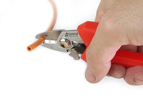 Ascend Tools 55 inch Three Hole Fiber Optic Stripper for Cable Splicing Cable Preparation Stripping Jacket Buffer and Cladding from Fiber Core - Image 3