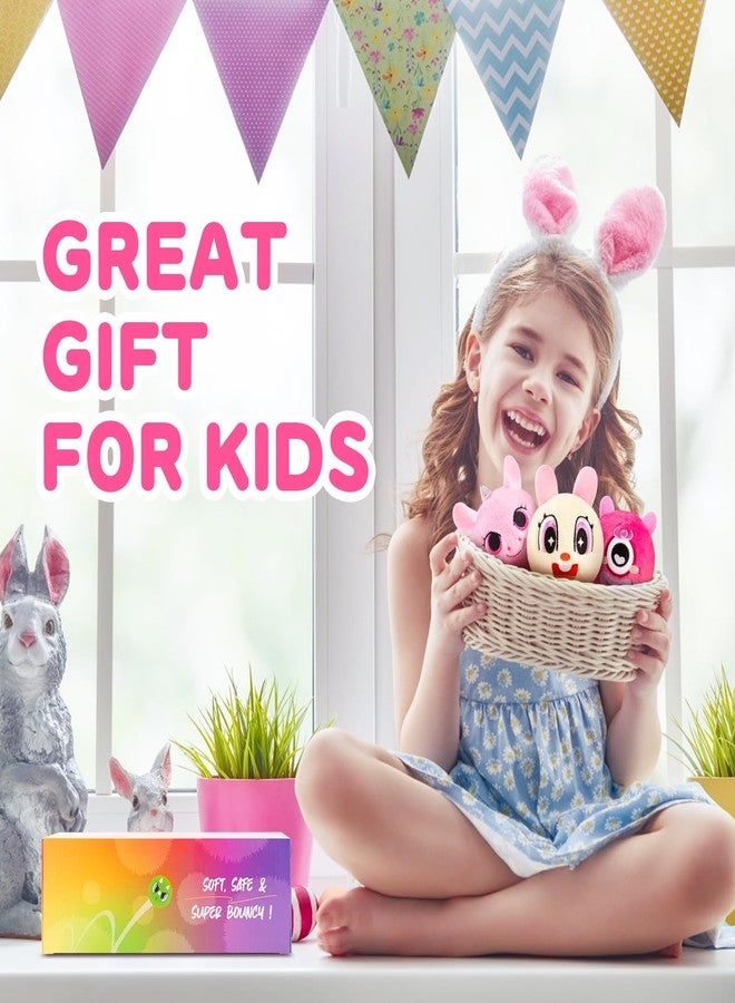 PlayZap Bouncy Balls 3" Large Size with Cute Plushies - Easter Basket Stuffers for Toddler Sensory Toys BPA-Free Safe Toys Gifts for Kids Boys Girls 1-3 3-5 5-8 - Image 2