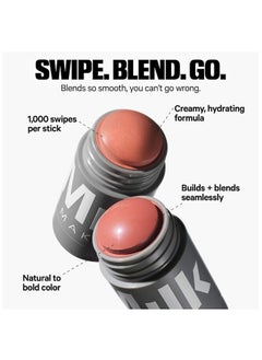 MILK MAKEUP Lip + Cheek Cream Blush Stick Smirk - dusty rose shimmer (6g)  - Image 5