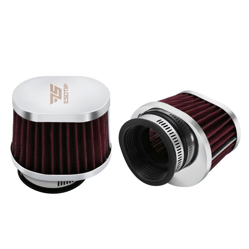 2PCS Motorcycle Air Filter Universal 55MM Replacement Engine Filter Dirt Bike High Performance Air Filters Fit Motocross Carburetor Cleaner for Pit Bike Scooter Moped YAMAHA HONDA SUZUKI KAWASAKI ATV