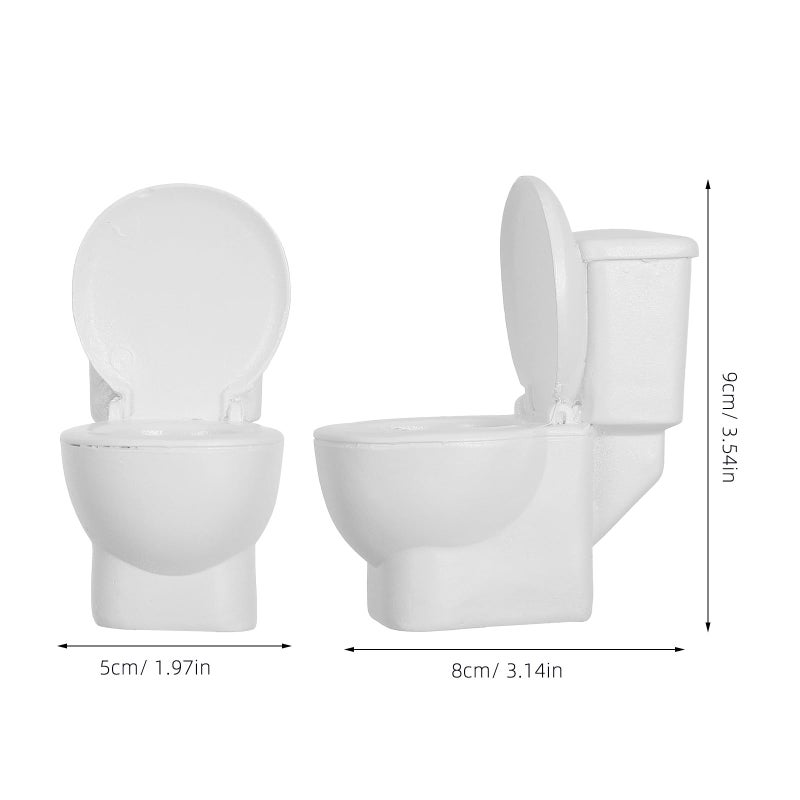 VOSAREA Miniature Commode Model Toy Dollhosue Bathroom Furniture Funny Toilet Decor Doll Accessories - Image 2