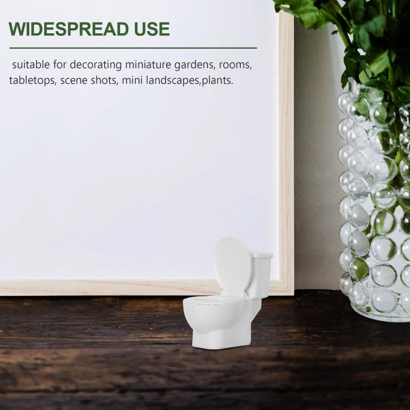 VOSAREA Miniature Commode Model Toy Dollhosue Bathroom Furniture Funny Toilet Decor Doll Accessories - Image 4