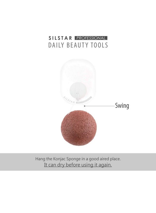 SILSTAR PROFESSIONAL Konjac Sponge Facial Sponge Bath Sponge Amazing Cleansing For Dry Or Mature Skin Cedar Green 103 - Image 4