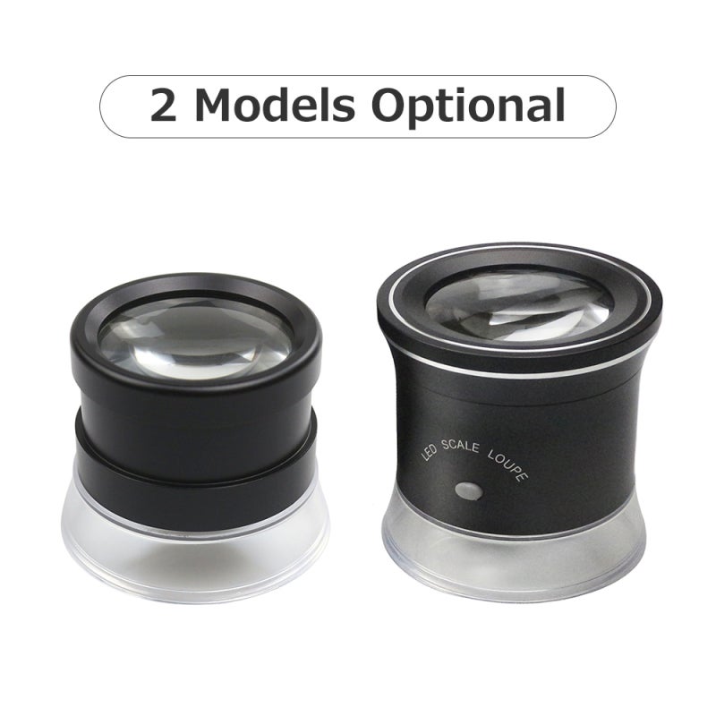 30X Scale Loupe Magnifier with 2 Scaleplates Portable Magnifying Glass Interchangeable Reticle Scale for PCB Jewelry Coin Stamp Antique Textile Painting, with Zipper Storage Bag - Image 2