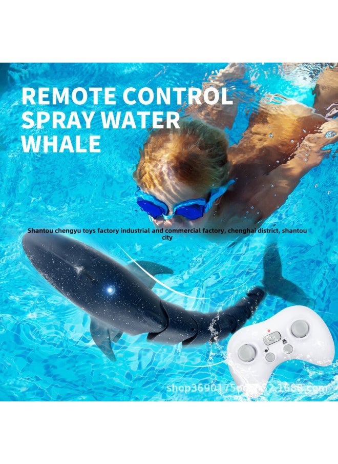 2.4G Simulation Electric Remote Control Whale Children Charging Remote Control Summer Water Toys Gift-Color: Star Blue Whale (Water Spray Light Waterproof Remote Control)-Specifications:Three Batteries -60-90 Minutes Of Battery Life  - Image 2