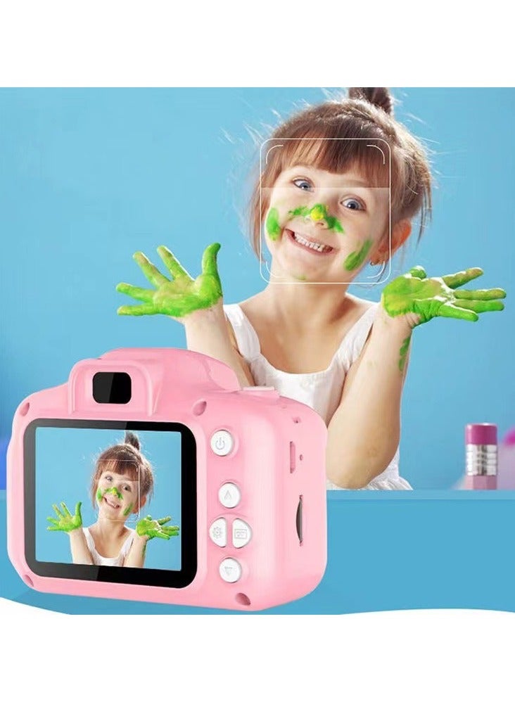 Halamine kids camera,Kids Mini Digital Camera, LCD 2inch HD Digital Camera Video Photo Recorder Kids , Rechargeable, Pink - Image 2