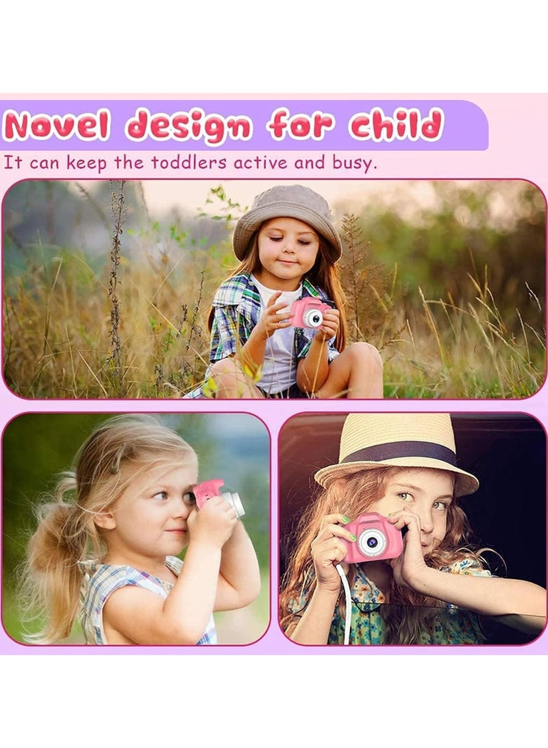 Halamine kids camera,Kids Mini Digital Camera, LCD 2inch HD Digital Camera Video Photo Recorder Kids , Rechargeable, Pink - Image 4