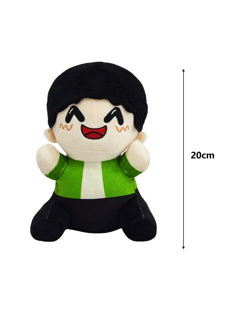 General Omz Plush 20cm Plush Toy, Realistic Cute Soft Plush Doll, Gift For Boys And Girls Game Fans (Smiling Green Jacket Boy)  - Image 2