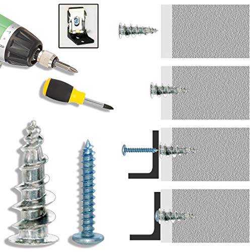 Ansoon Self-Drilling Hollow Metal Stud Wall Anchors with Screw Kit for Drywall Heavy Duty, -25 Heavy Duty Wall Anchor, 25 Tapping Mount Screws, 10 Pack D Ring Picture Hangers with Screws - Image 3
