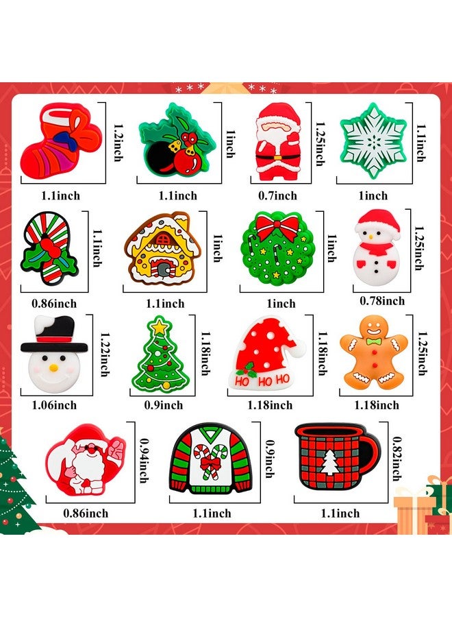 FFNIU 15Pcs Christmas Silicone Beads, Silicone Focal Beads For Pen, Xmas Tree Beads For Making Keychain Necklace Bracelet Handmade Crafts - Image 4