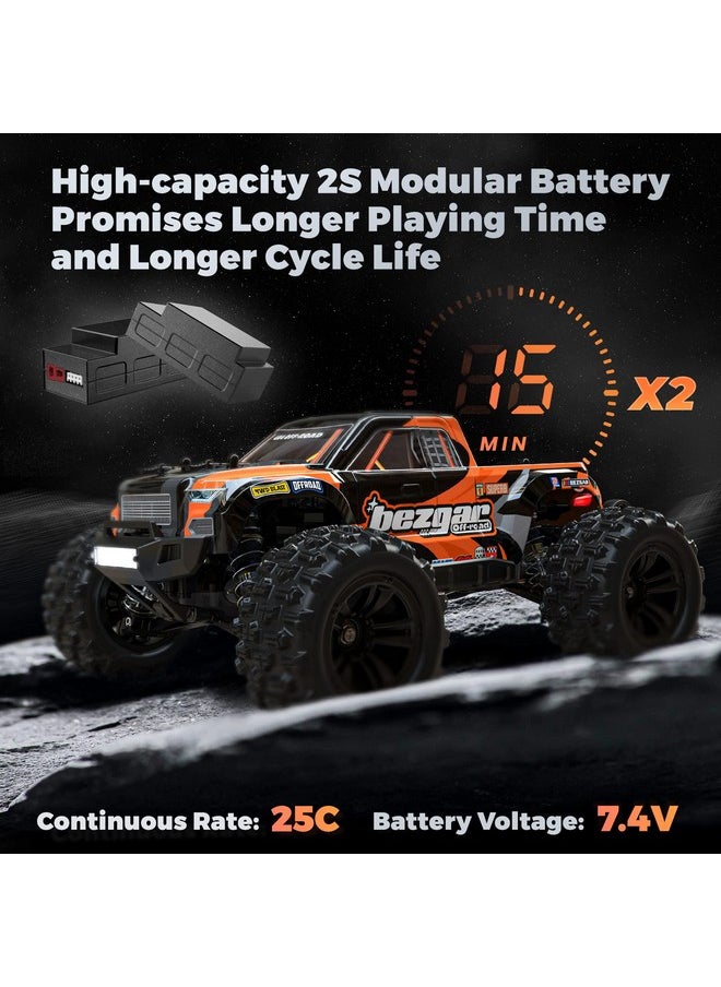BEZGAR - Cale 4X4 Rc Trucks By Bezgar - All Terrain, Waterproof, High Speed Electric Remote Control Cars With Upgrade Chassis And Two Batteries - Image 1