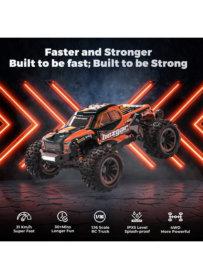 BEZGAR - Cale 4X4 Rc Trucks By Bezgar - All Terrain, Waterproof, High Speed Electric Remote Control Cars With Upgrade Chassis And Two Batteries - Image 1
