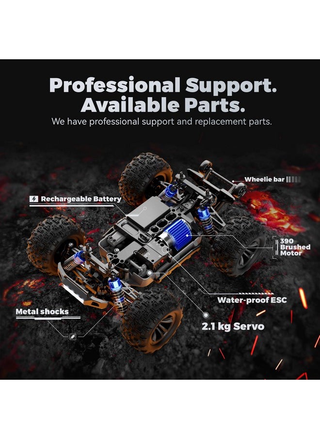 BEZGAR - Cale 4X4 Rc Trucks By Bezgar - All Terrain, Waterproof, High Speed Electric Remote Control Cars With Upgrade Chassis And Two Batteries - Image 1