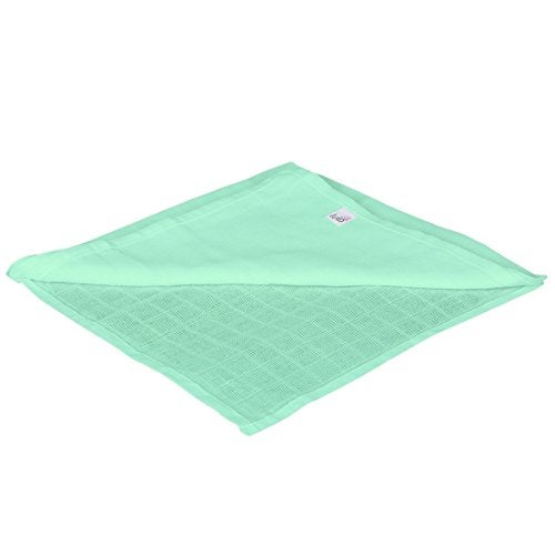 Lula Reusable Muslin Square Napkins-(Pack of 6)-45cm X 45cm -Mint Green - Image 3