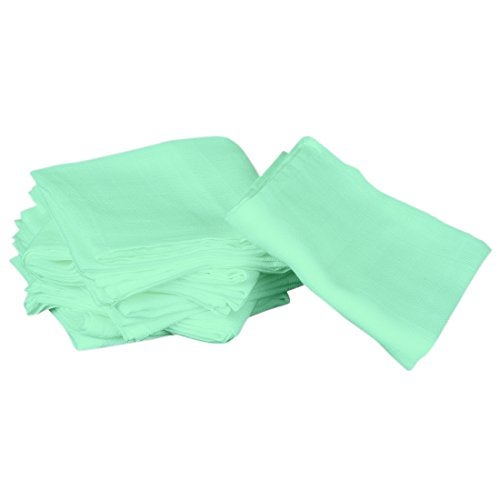 Lula Reusable Muslin Square Napkins-(Pack of 6)-45cm X 45cm -Mint Green - Image 1