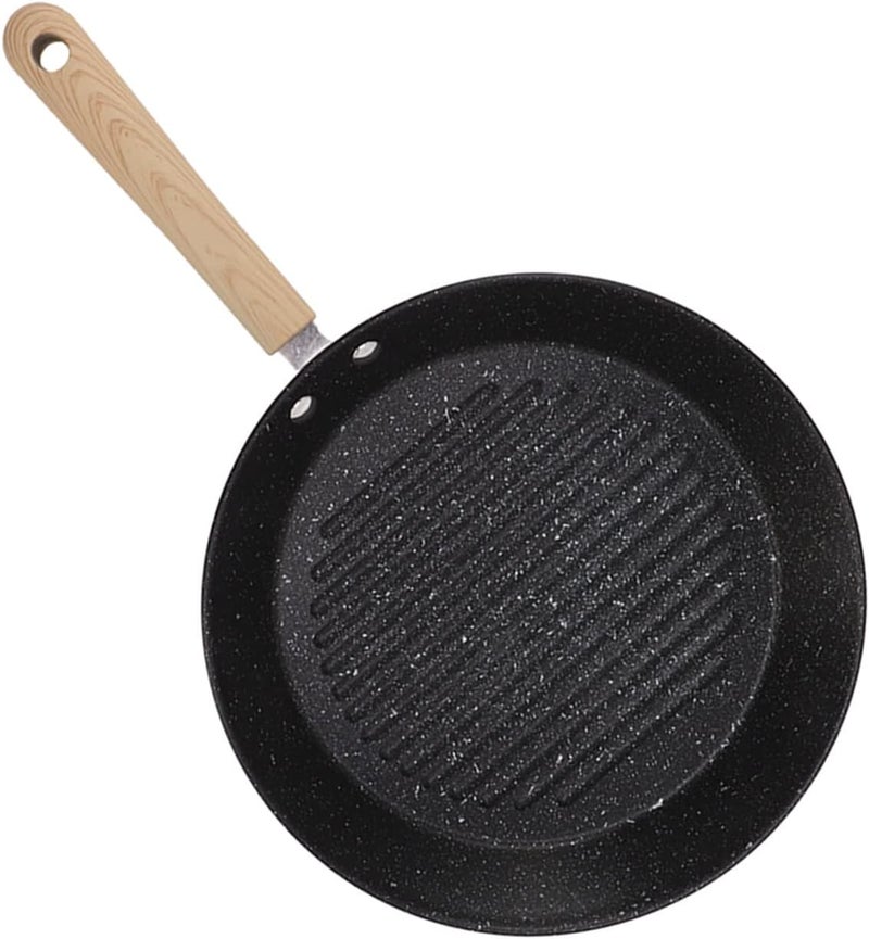Round Frying Pan, Universal Non-stick Coated Iron Grill Pan with a Flat Floor for Meat, Steak, Fish, Breakfast - Image 2