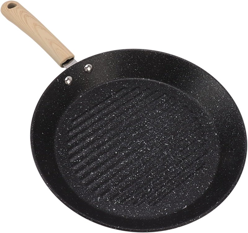 Round Frying Pan, Universal Non-stick Coated Iron Grill Pan with a Flat Floor for Meat, Steak, Fish, Breakfast - Image 5