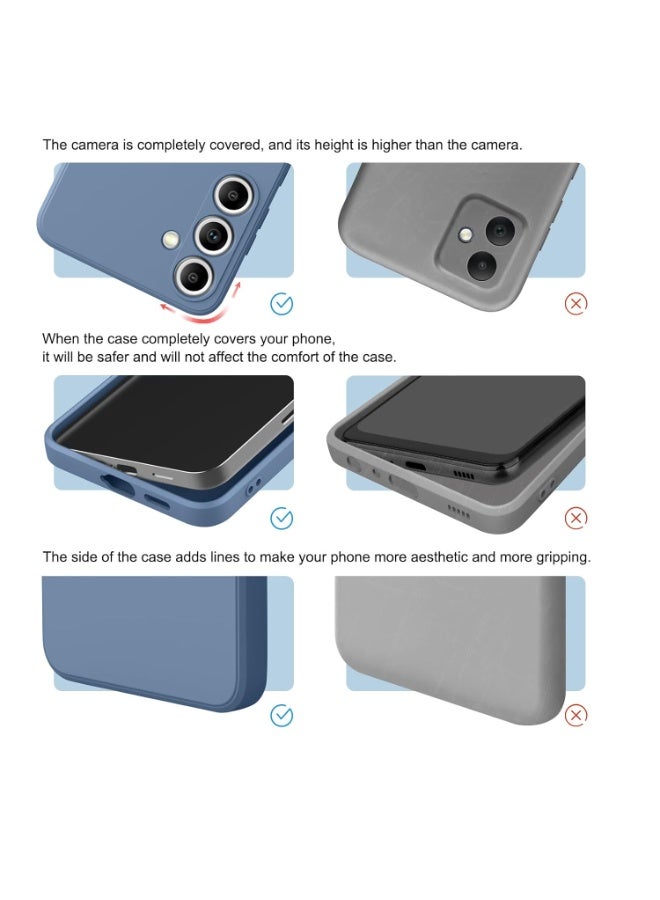 Case for Samsung Galaxy S25 FE Soft Silicone Gel Rubber Cover Shockproof Matte Finish Back Cover Inner Fabric Lining with Camera Protection Case for Samsung Galaxy S25 FE - Image 3