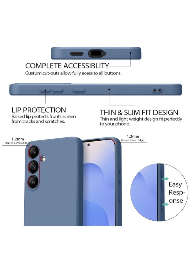 Case for Samsung Galaxy S25 FE Soft Silicone Gel Rubber Cover Shockproof Matte Finish Back Cover Inner Fabric Lining with Camera Protection Case for Samsung Galaxy S25 FE - Image 2