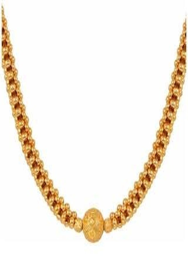 Lila Traditional Wedding Maharashtrian Kolhapuri Thushi Saaj Thushi Mangalsutra Pendant Locket Necklace Set Jewellery - Image 4