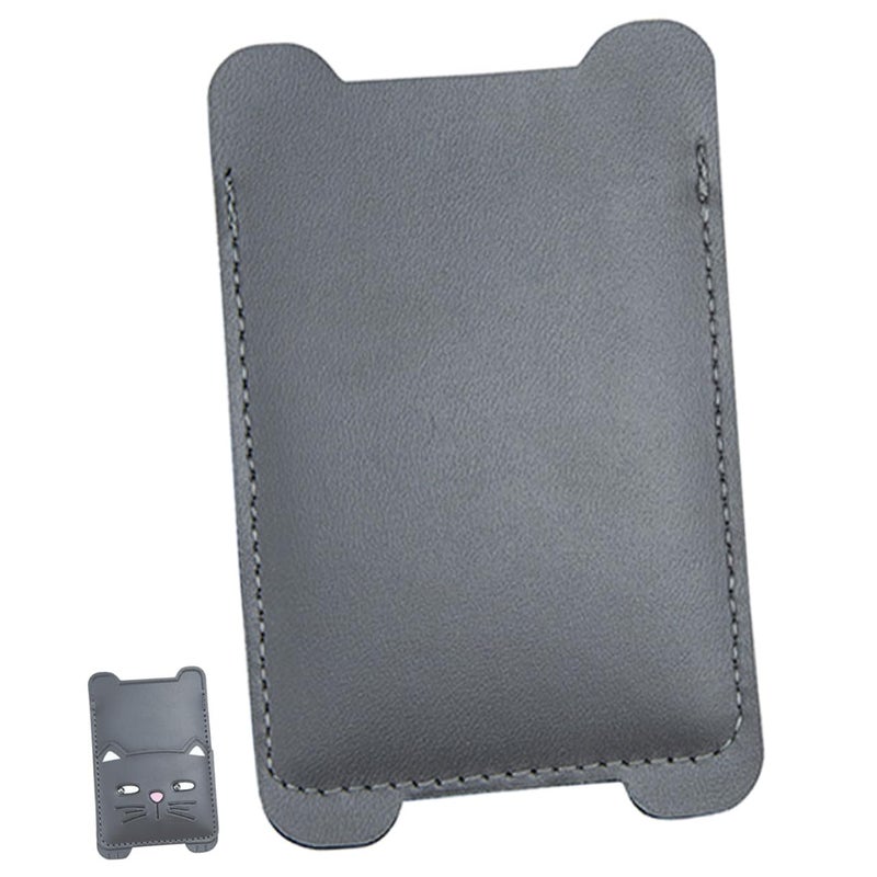 Cute Cat Design Pu Leather Phone Card Holder Adhesive Back Sticker Wallet For Travel - Image 2