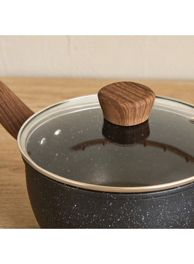 Home Box Black Saucepan with Lid - 18 cm - Image 3