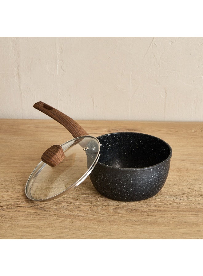 Home Box Black Saucepan with Lid - 18 cm - Image 2