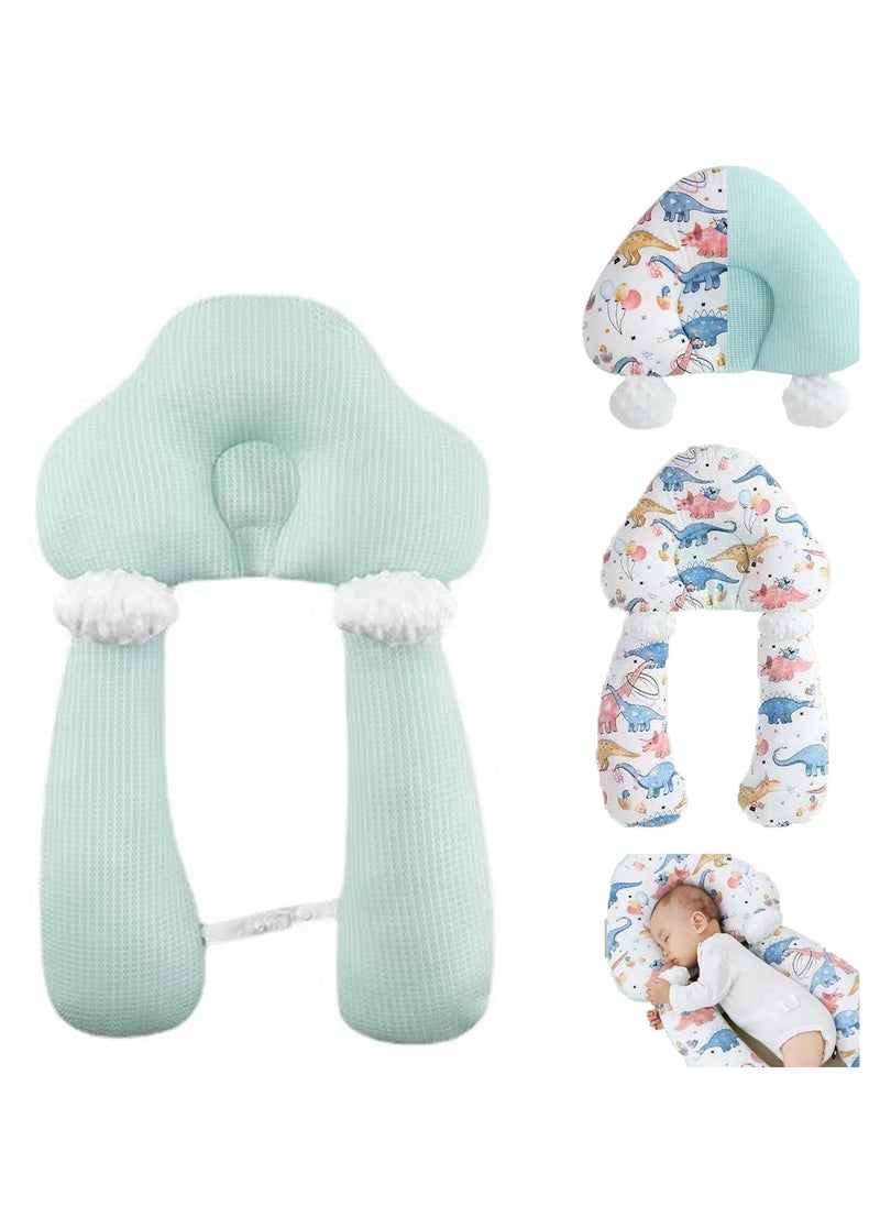 KCDMBUE Newborn Pillow,Baby's Head Shaping Pillow, Sleep Shaping Pillow and Neck Support Baby Memory Foam Pillow With Adjustable Height Breathable for Sleeping Ergonomic Design Washable  - Image 1