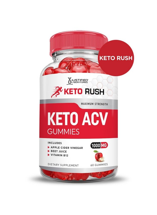 Justified Laboratories (2 Pack Keto Rush Keto ACV Gummies Advanced Formula 1000MG Powder B12 Vegan Non GMO 120 Gummys - Image 3