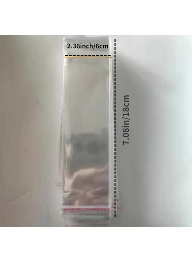 Self Adhesive Plastic Bags 2.36x7.09 Inch 100pcs Reusable Gift Wrapping Pens Small Items - Image 3