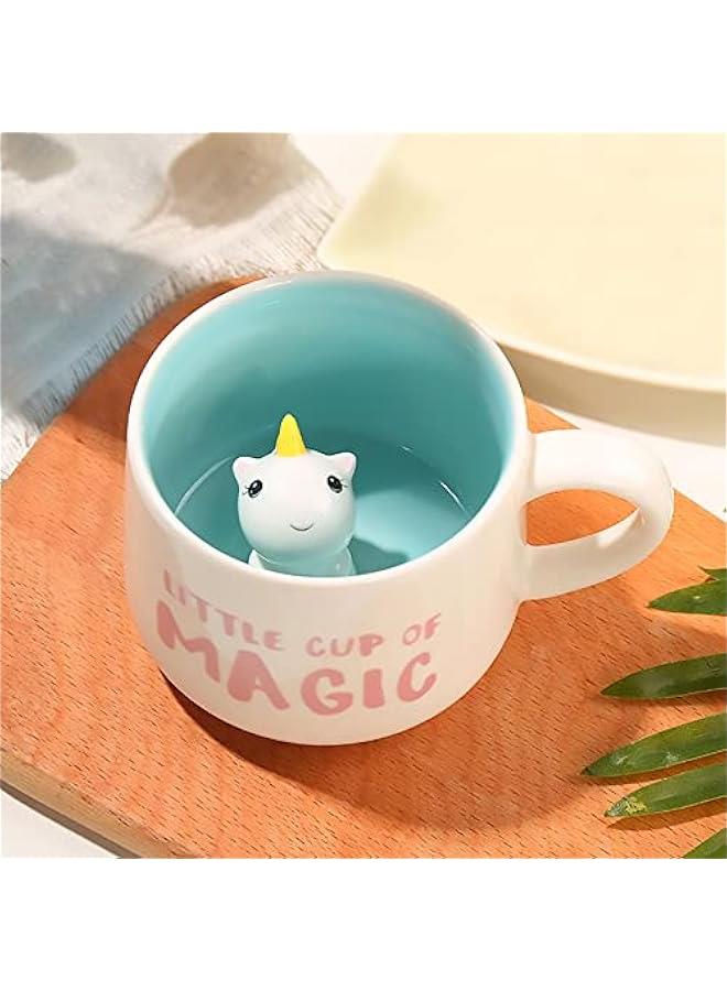 3D Unicorn Ceramic Mug, Unique Handmade Unicorn Coffee Cups,  Gift for Birthdays, Women, Girls, Girlfriend (Unicorn) - Image 1