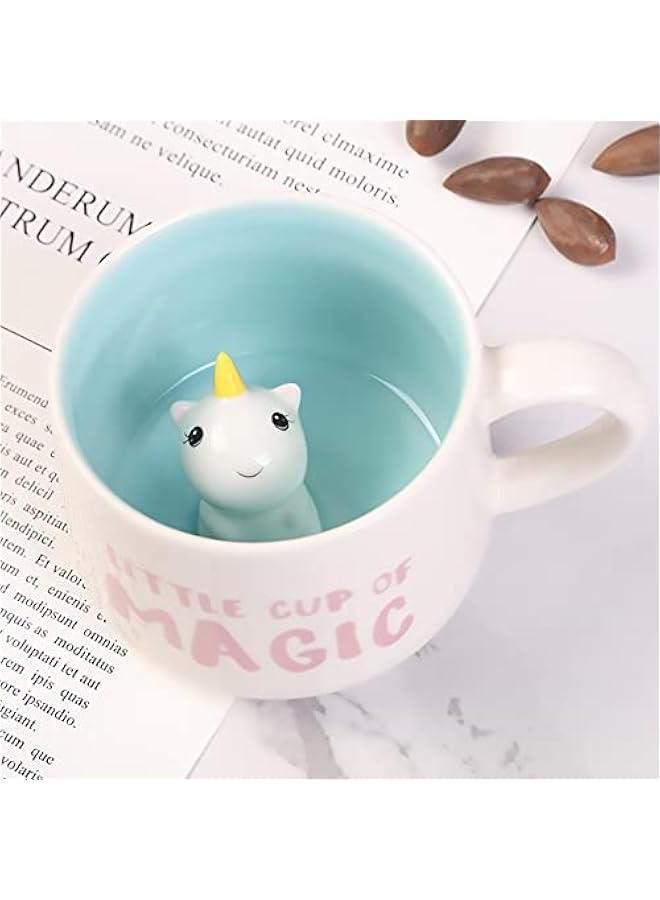3D Unicorn Ceramic Mug, Unique Handmade Unicorn Coffee Cups,  Gift for Birthdays, Women, Girls, Girlfriend (Unicorn) - Image 2