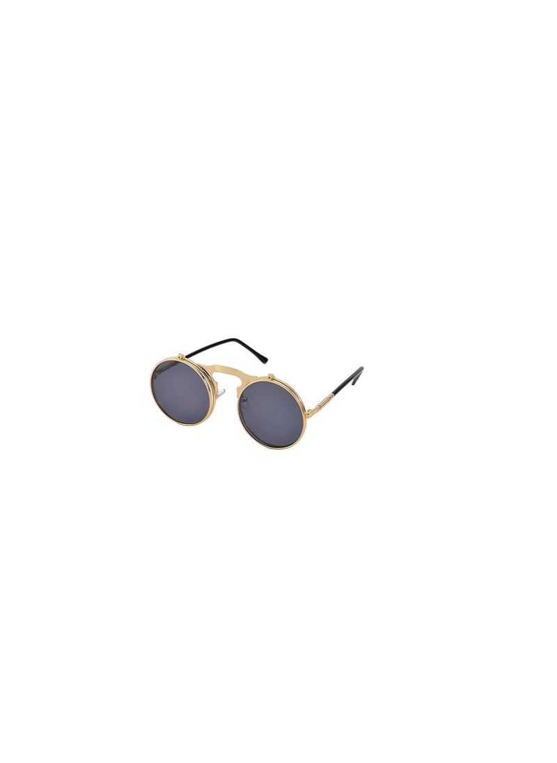 SYOSI - Flip Up Sunglasses, 80s Glasses for Men, Mens Round Sunglasses, Steampunk Round Glasses, Costume Glasses, Vintage Sunglasses For Men Women Juniors - Image 1