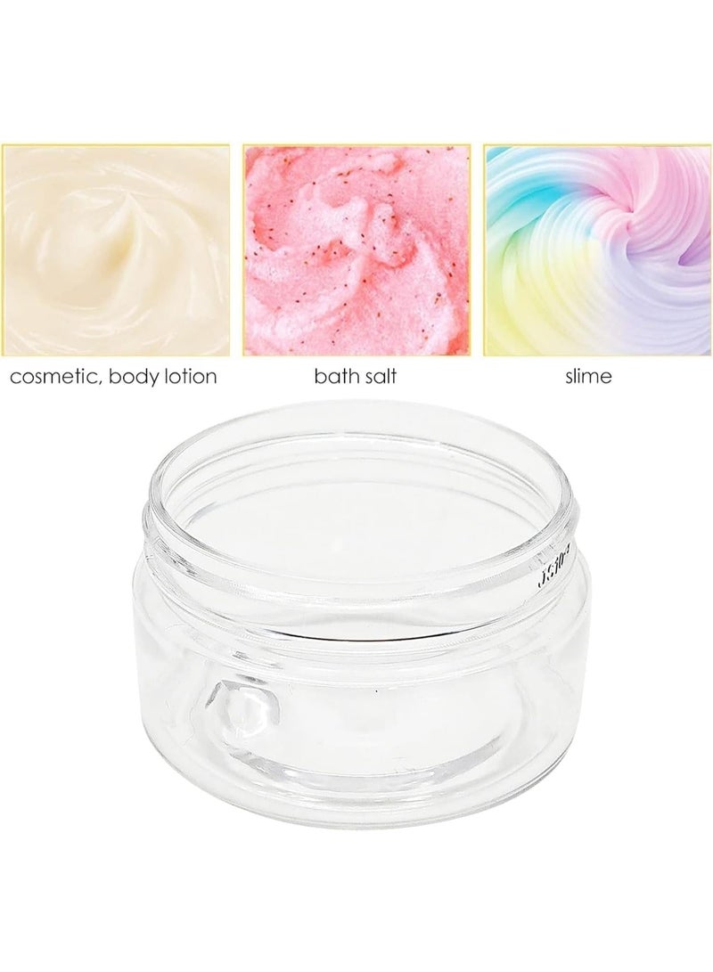 Luxoraq 6 Pcs 100ml CLEAR PLASTIC JARS Containers with ALUMINUM LIDS Airtight LEAK PROOF FOOD STORAGE SPICE JARS Cosmetic Jars CREAM Containers Mini TRAVEL JARS DIY STORAGE Containers Set - Image 4