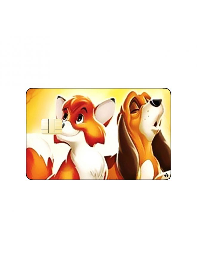 RKN PRINTED BANK CARD STICKER Animation The Fox And The Hound By Disney - Image 2