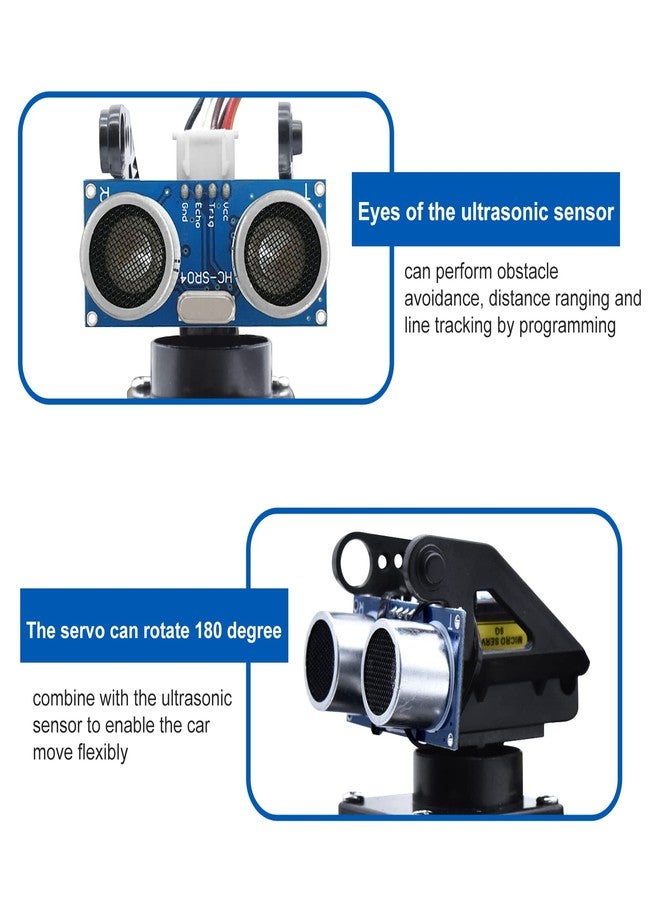 KEYESTUDIO Smart Car Robot,4WD Programmable DIY Starter Kit for Arduino for Uno R3,Electronics Programming Project/STEM Educational/Science Coding Kit for Teens Adults,15+ - Image 5