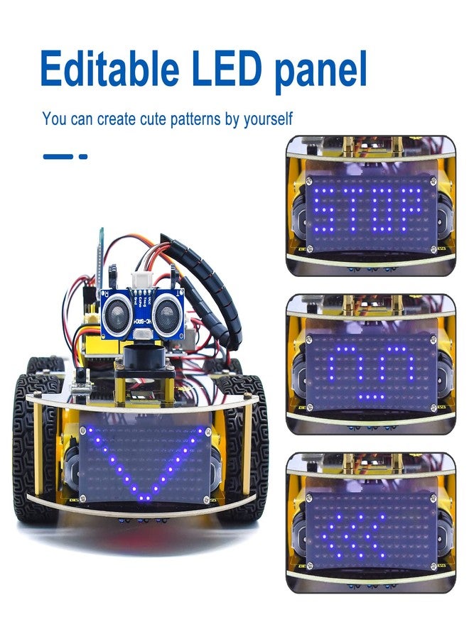 KEYESTUDIO Smart Car Robot,4WD Programmable DIY Starter Kit for Arduino for Uno R3,Electronics Programming Project/STEM Educational/Science Coding Kit for Teens Adults,15+ - Image 4