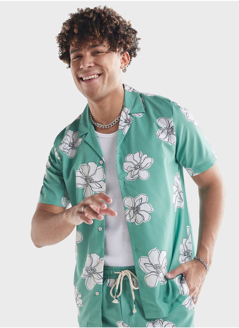 FAV Floral Print Relaxed Fit Shirt  - Image 1